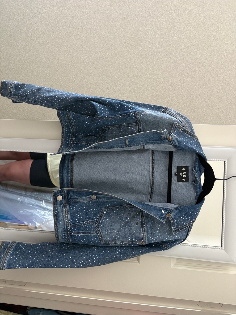 VBRT Studded Denim Jacket - Blue